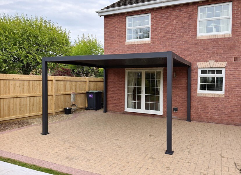 Nova Titan Pergola Installation at the Landmark Estate Nazing Essex by Midland Garden Furniture