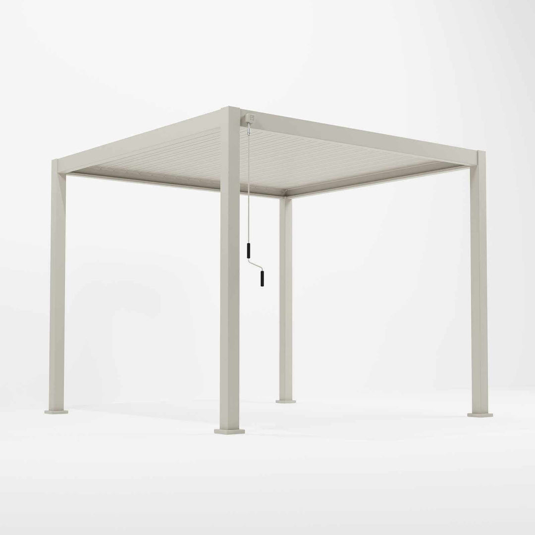 Titan Pergola Pebble grey (off white) square on a pure white back ground