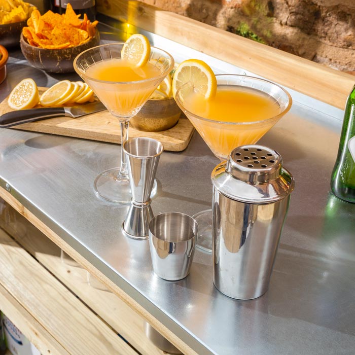 Midland Garden Furniture Garden Mini Bar Zinc Coated Counter Top