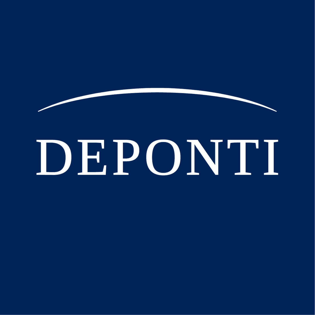 Deponti logo on a blue background