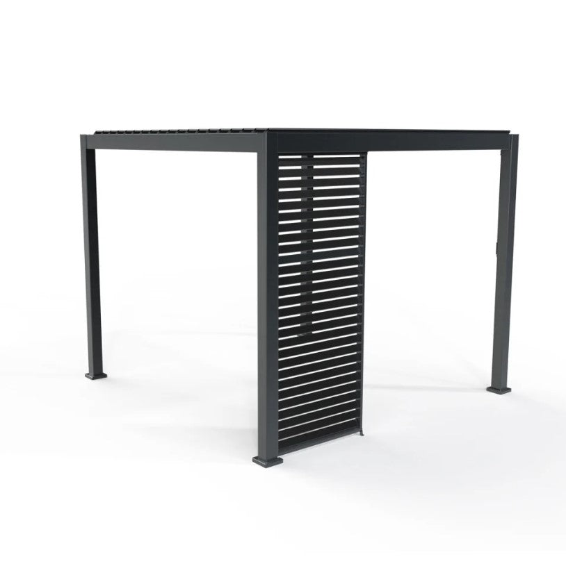 1.2M NOVA TITAN Aluminium Pergola FIXED WALL - GREY