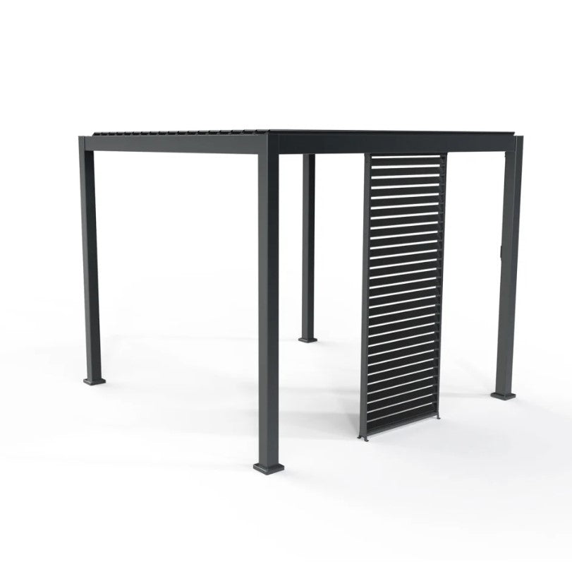 1.2M NOVA TITAN Aluminium Pergola FIXED WALL - GREY