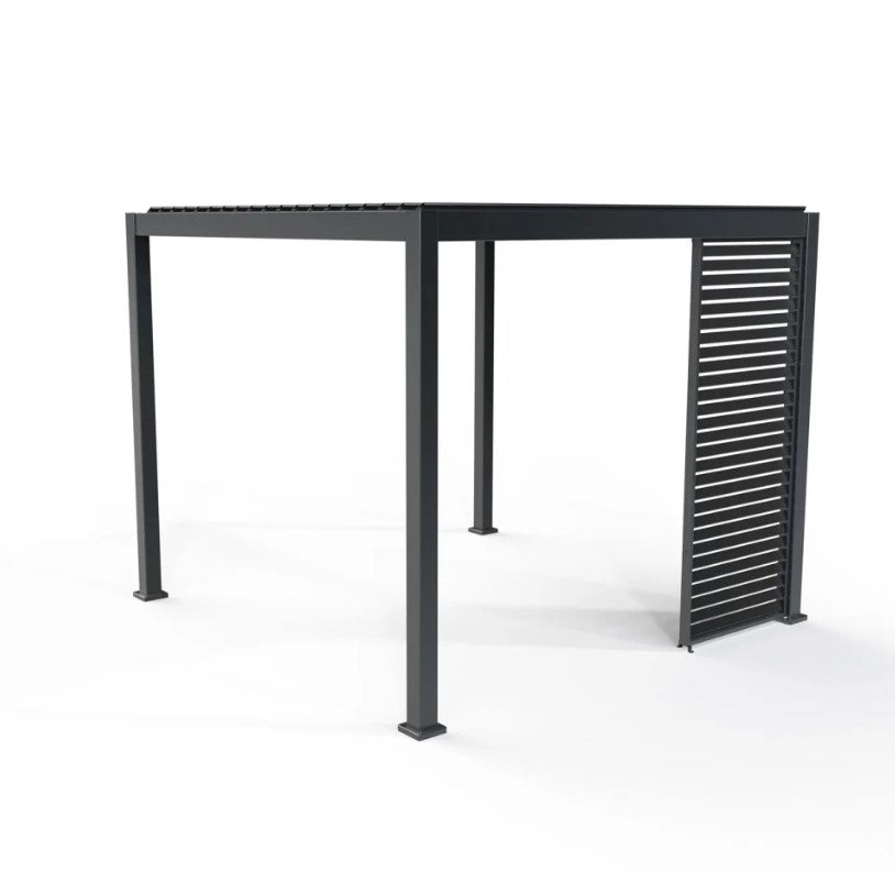 1.2M NOVA TITAN Aluminium Pergola FIXED WALL - GREY