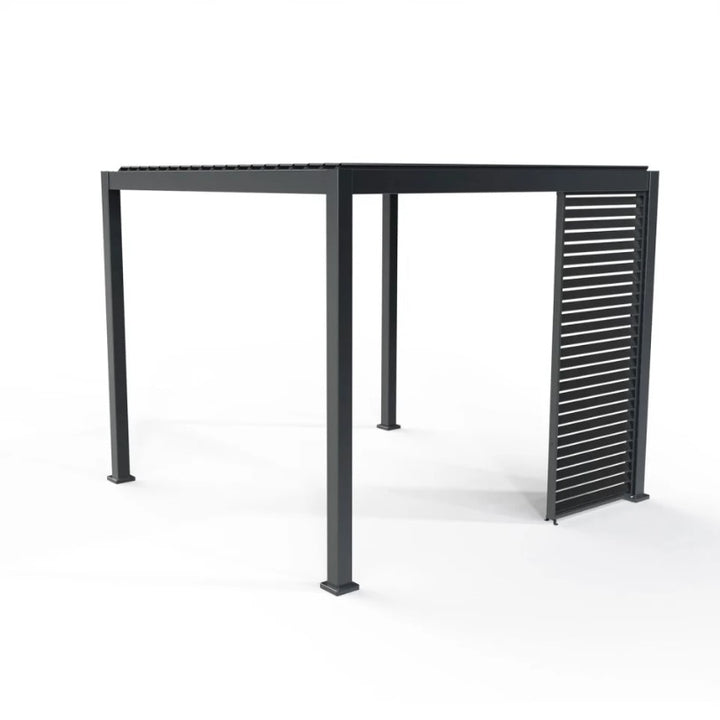 1.2M NOVA TITAN Aluminium Pergola FIXED WALL - GREY