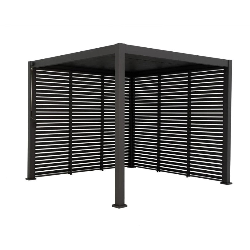 1.2M NOVA TITAN Aluminium Pergola FIXED WALL - GREY