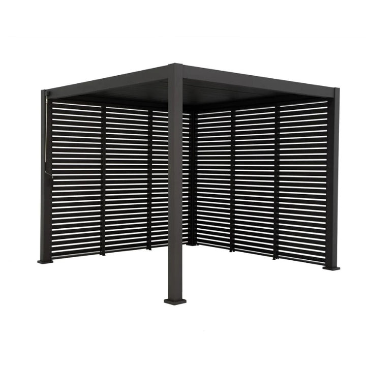 1.2M NOVA TITAN Aluminium Pergola FIXED WALL - GREY