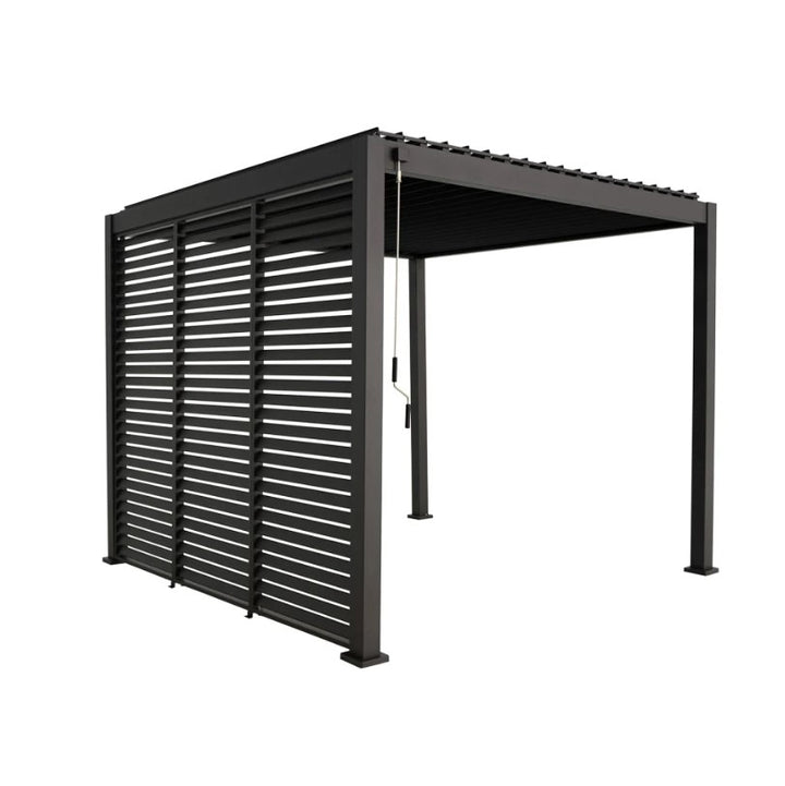 1.2M NOVA TITAN Aluminium Pergola FIXED WALL - GREY