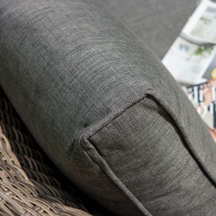 Bunbury Corner Garden Sofa Natural  weave corner section in outdoor garden.