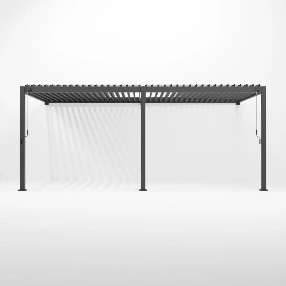 6M x 3M Rectangular NOVA TITAN WALL MOUNTED Pergola GREY New 2025 Model