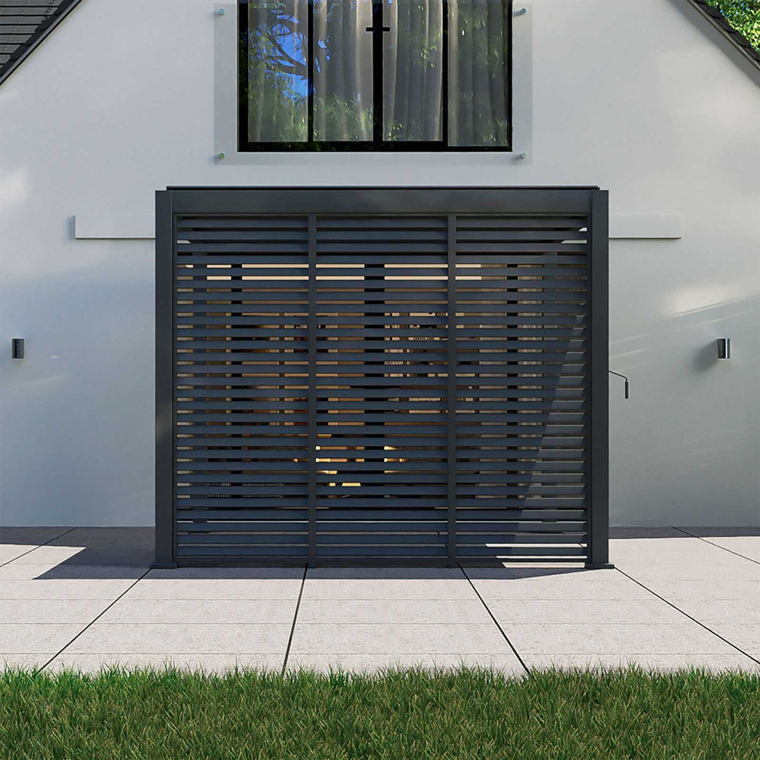 1.2M NOVA TITAN Aluminium Pergola FIXED WALL - GREY