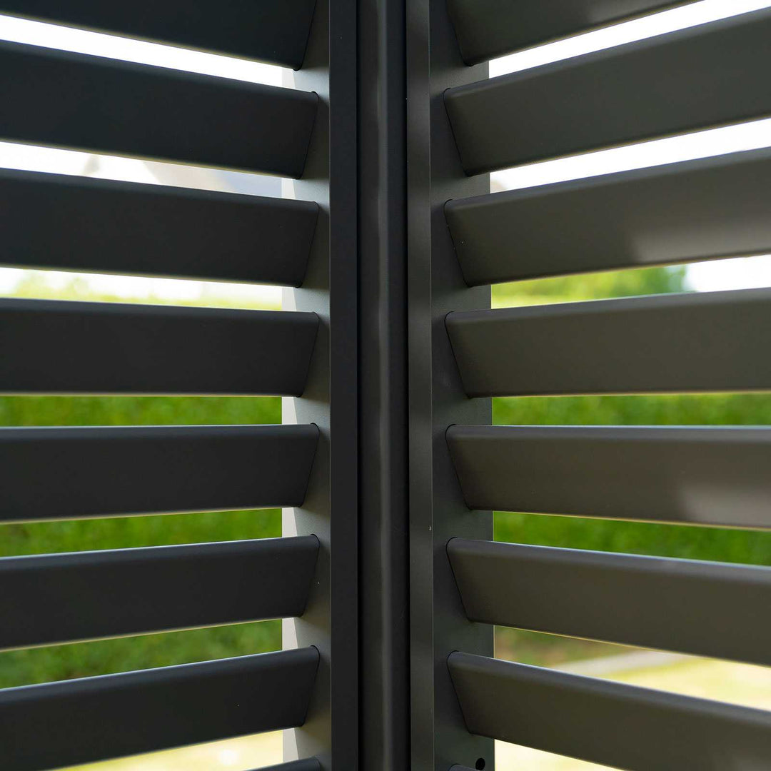 1.2M NOVA TITAN Aluminium Pergola FIXED WALL - GREY