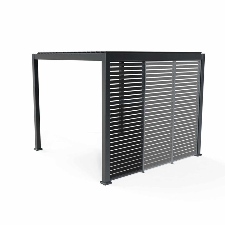 1.2M NOVA TITAN Aluminium Pergola FIXED WALL - GREY