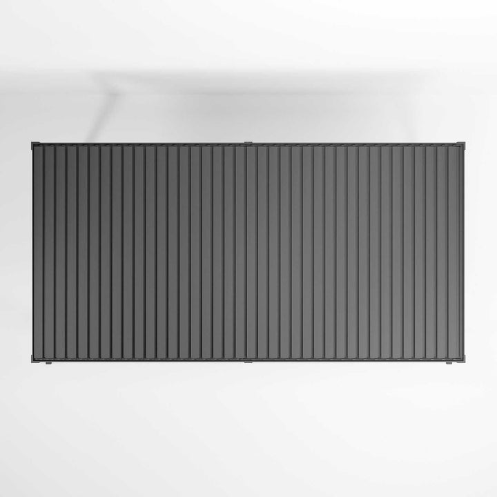 N24040-Titan Pergola Aerial shot louvered roof closed on plain white back ground