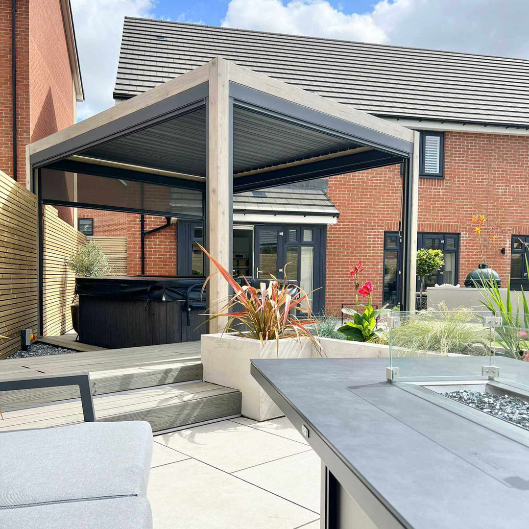 4M x 3.6M Rectangular NOVA TITAN Pergola WOOD LOOK New 2026 Model