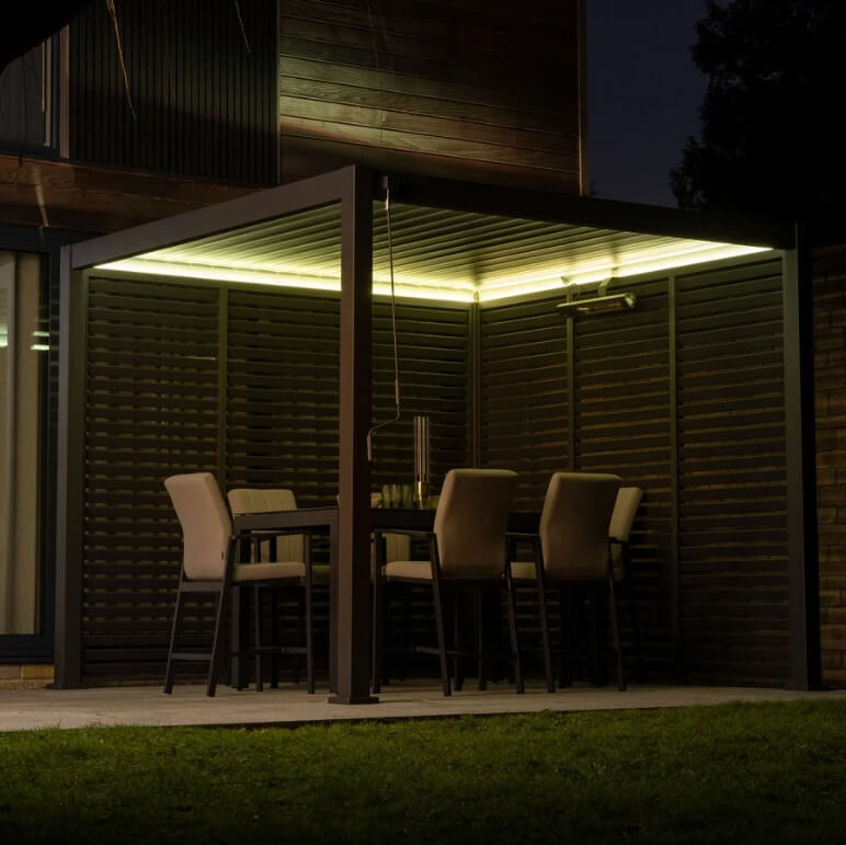 3.6M x 3.6M TITAN Pergola LED Light Kit - Full Spectrum Multi Colour & White with Remote Control