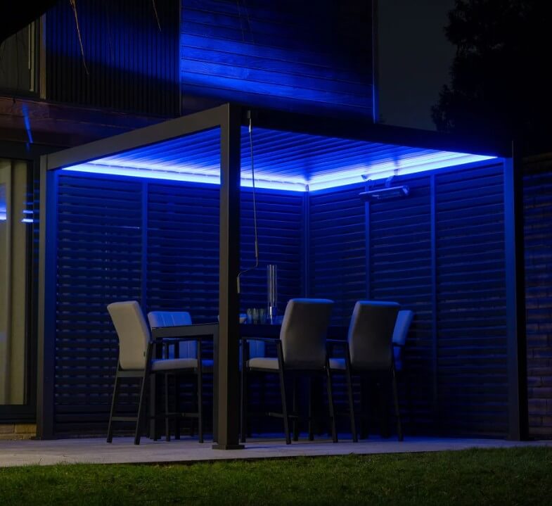 3.6M x 3.6M TITAN Pergola LED Light Kit - Full Spectrum Multi Colour & White with Remote Control