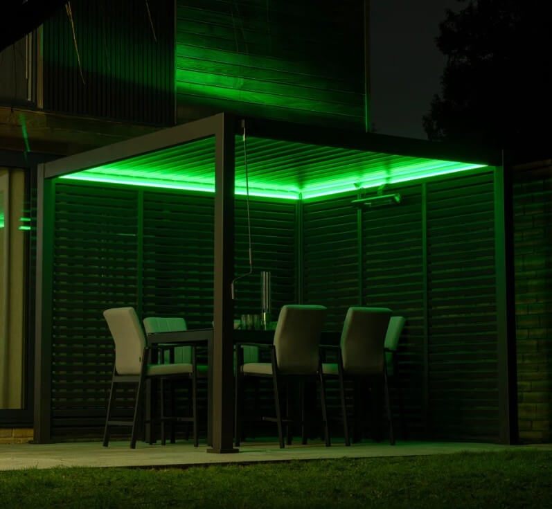 3.6M x 3.6M TITAN Pergola LED Light Kit - Full Spectrum Multi Colour & White with Remote Control