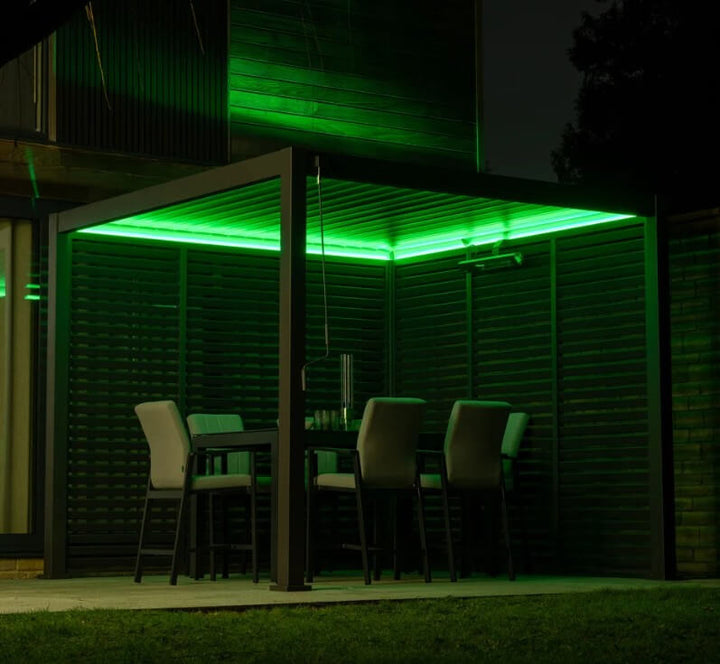 3.6M x 3.6M TITAN Pergola LED Light Kit - Full Spectrum Multi Colour & White with Remote Control
