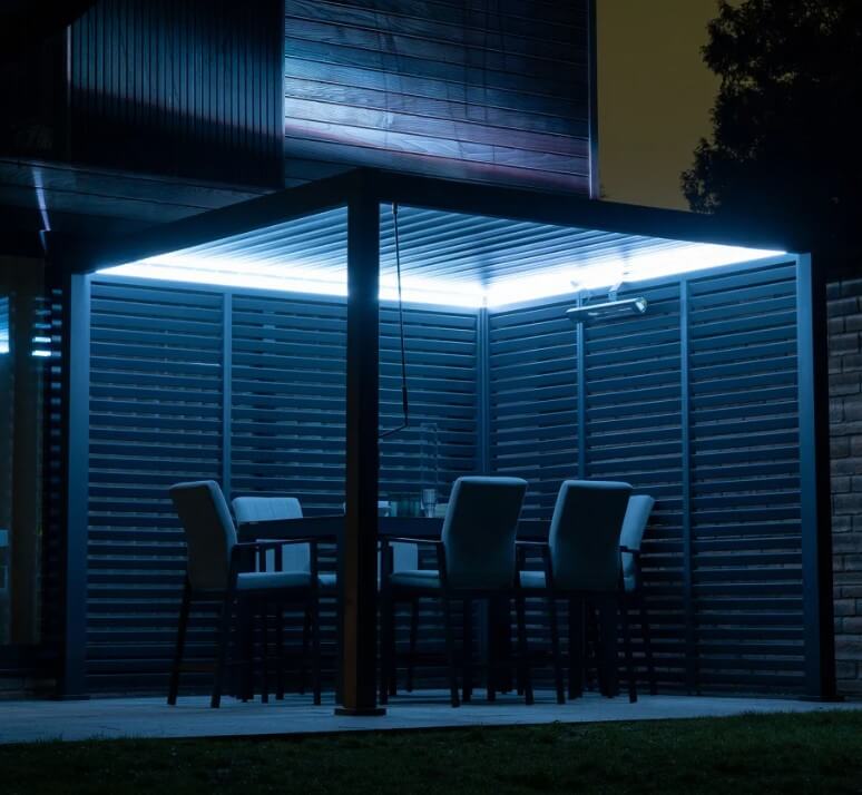 3.6M x 3.6M TITAN Pergola LED Light Kit - Full Spectrum Multi Colour & White with Remote Control